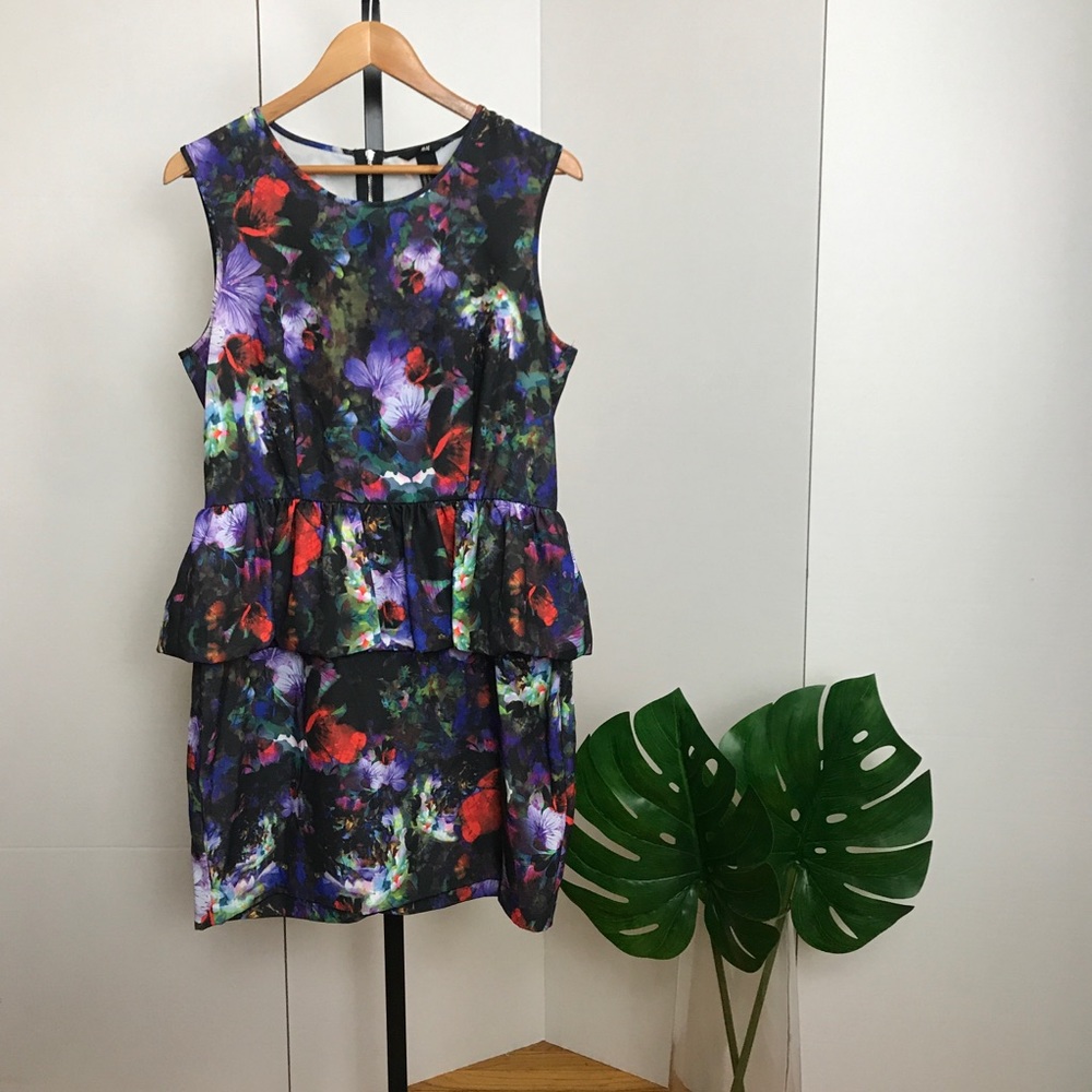 H&M Floral Peplum Dress